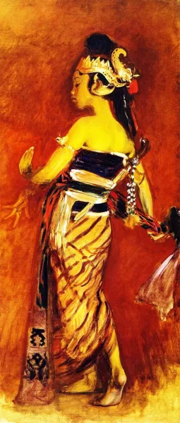A Javanese Dancing Girl painting by John Singer Sargent