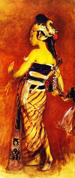 Main Product Photo of A Javanese Dancing Girl Painting by John Singer Sargent