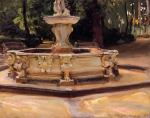 A Marble Fountain at Aranjuez, Spain by John Singer Sargent Oil Painting