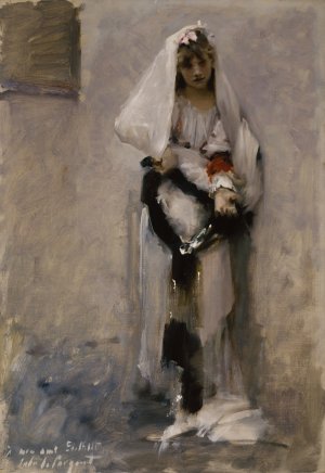 A Parisian Beggar Girl by John Singer Sargent Oil Painting