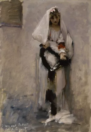 A Parisian Beggar Girl by John Singer Sargent Oil Painting