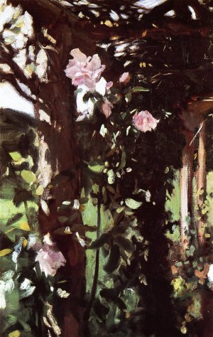 A Rose Trellis also known as Roses at Oxfordshire by John Singer Sargent Oil Painting