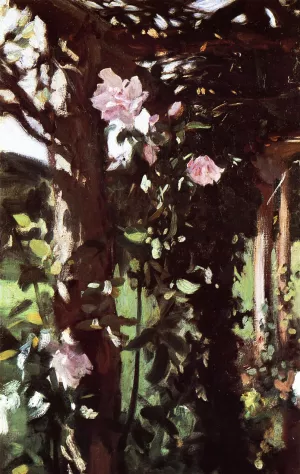 A Rose Trellis also known as Roses at Oxfordshire by John Singer Sargent Oil Painting