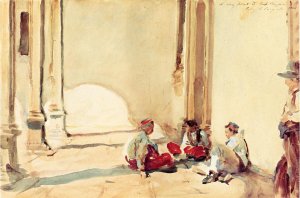 A Spanish Barracks by John Singer Sargent Oil Painting
