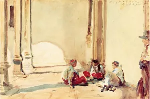 A Spanish Barracks painting by John Singer Sargent