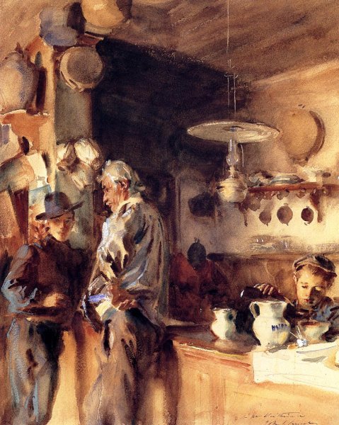 A Spanish Interior by John Singer Sargent - Hand-Painted Oil Painting Reproduction