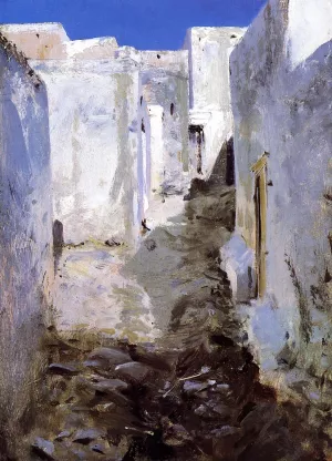 A Street in Algiers Oil painting by John Singer Sargent