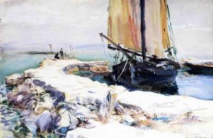 Above Lake Garda at San Viigilio Oil painting by John Singer Sargent