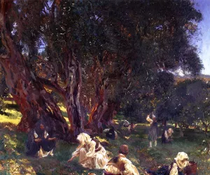 Albanian Olive Gatherers by John Singer Sargent - Oil Painting Reproduction