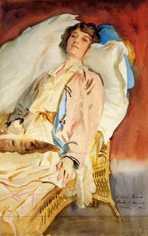 Alice Runnels James also known as Mrs William James Oil painting by John Singer Sargent