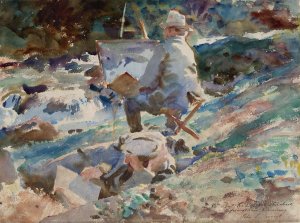 An Artist at His Easel by John Singer Sargent Oil Painting