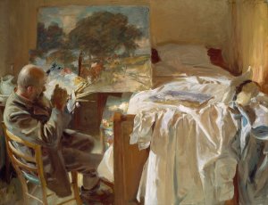 An Artist In His Studio by John Singer Sargent Oil Painting
