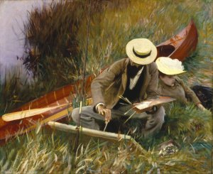 An Out of Doors Study by John Singer Sargent Oil Painting