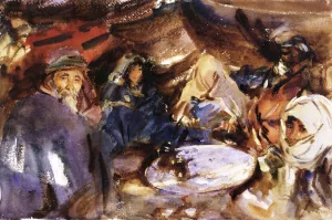 Arab Gypsies in a Tent by John Singer Sargent Oil Painting