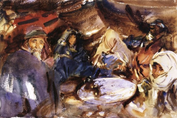 Arab Gypsies in a Tent by John Singer Sargent - Hand-Painted Oil Painting Reproduction