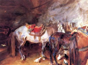 Arab Stable by John Singer Sargent Oil Painting