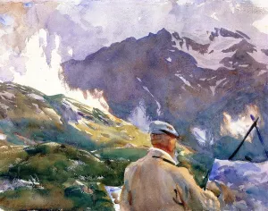Artist in the Simplon by John Singer Sargent - Oil Painting Reproduction