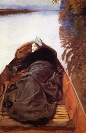 Autumn on the River also known as Miss Violet Sargent by John Singer Sargent Oil Painting