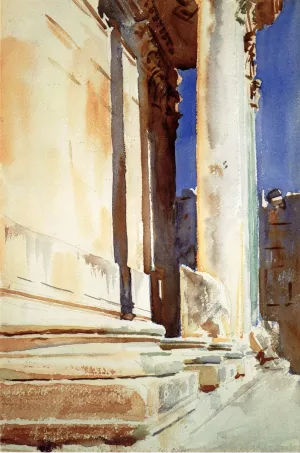 Baalback, Temple of Bacchus by John Singer Sargent Oil Painting