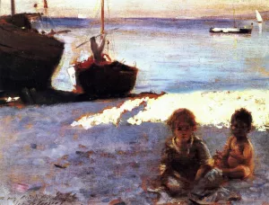 Beach at Capri Oil painting by John Singer Sargent