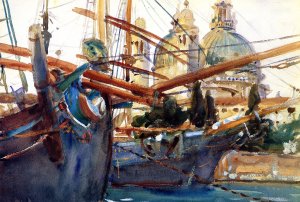 Behind the Salute Oil painting by John Singer Sargent