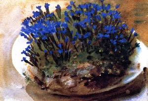 Blue Gentians painting by John Singer Sargent