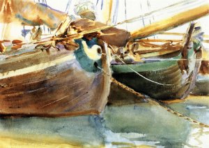 Boats, Venice Oil painting by John Singer Sargent