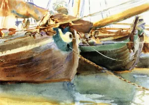 Boats, Venice painting by John Singer Sargent