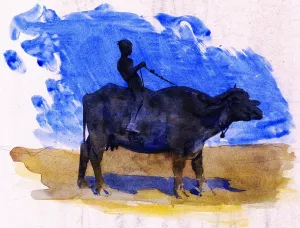 Boy on a Water Buffalo by John Singer Sargent Oil Painting