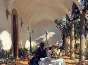 Breakfast in the Loggia by John Singer Sargent Oil Painting