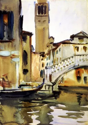 Bridge and Campanile, Venice by John Singer Sargent - Oil Painting Reproduction