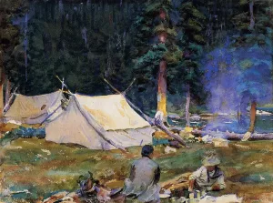 Camping at Lake O'Hara painting by John Singer Sargent