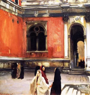 Campo Behind the Scuola di San Rocco by John Singer Sargent - Oil Painting Reproduction