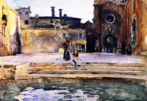 Campo di Frari, Venice by John Singer Sargent - Oil Painting Reproduction