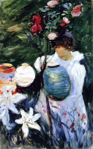 Carnation, Lily, Lily, Rose Study by John Singer Sargent Oil Painting