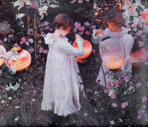 Carnation, Lily, Lily, Rose Oil painting by John Singer Sargent