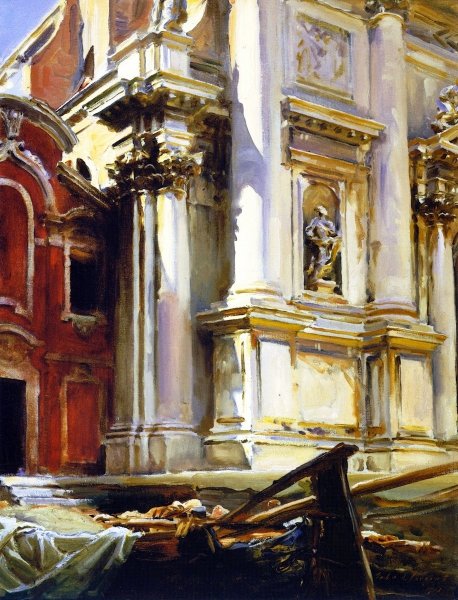 Main Product Photo of Corner of the Church of St. Stae, Venice Painting by John Singer Sargent