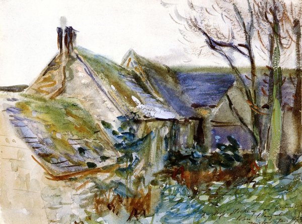 Cottage at Fairford, Gloucestershire by John Singer Sargent - Hand-Painted Oil Painting Reproduction