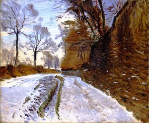 Country Road in Winter by John Singer Sargent Oil Painting