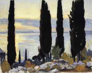 Cypress Trees at San Vigilio by John Singer Sargent - Oil Painting Reproduction
