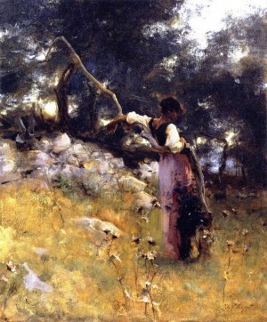 Dan les Oliviers a Capri by John Singer Sargent Oil Painting