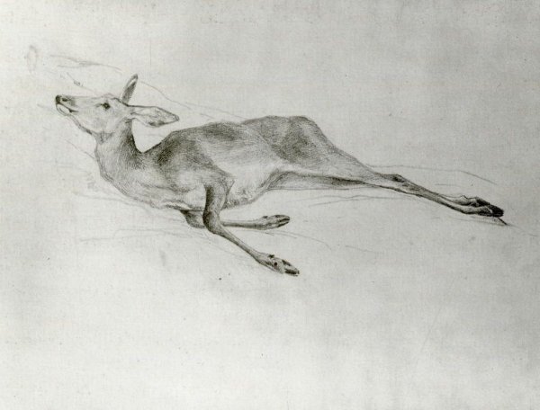 Deer by John Singer Sargent - Hand-Painted Oil Painting Reproduction