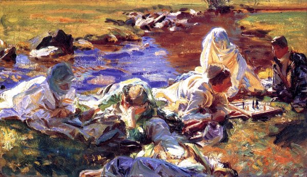 Main Product Photo of Dolce Far Niente Painting by John Singer Sargent