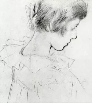 Dorothy Barnard also known as study for Carnation, Lily, Lily, Rose by John Singer Sargent Oil Painting