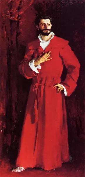 Dr. Pozzi at Home by John Singer Sargent Oil Painting