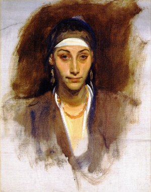 Egyptian Woman with Earrings by John Singer Sargent Oil Painting