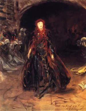 Ellen Terry as Lady Macbeth sketch by John Singer Sargent - Oil Painting Reproduction