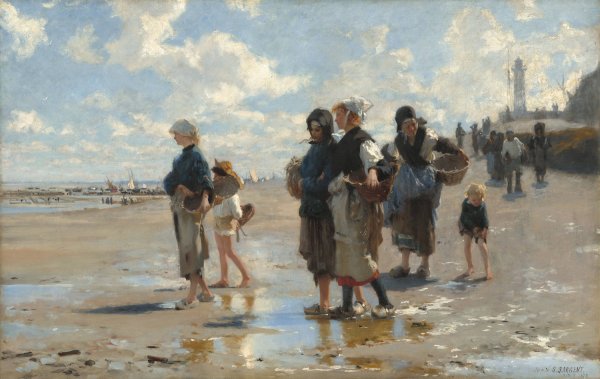 En route pour la peche  by John Singer Sargent - Hand-Painted Oil Painting Reproduction