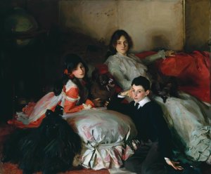 Essie, Ruby und Ferdinand Wertheimer by John Singer Sargent Oil Painting