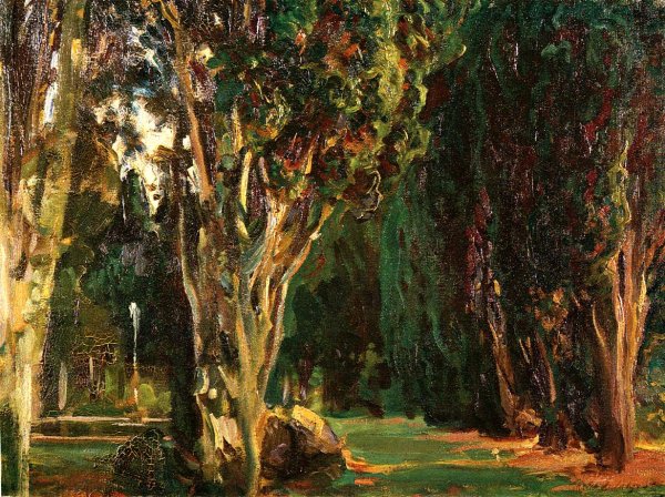 Falconieri Gardens, Frascati by John Singer Sargent - Hand-Painted Oil Painting Reproduction